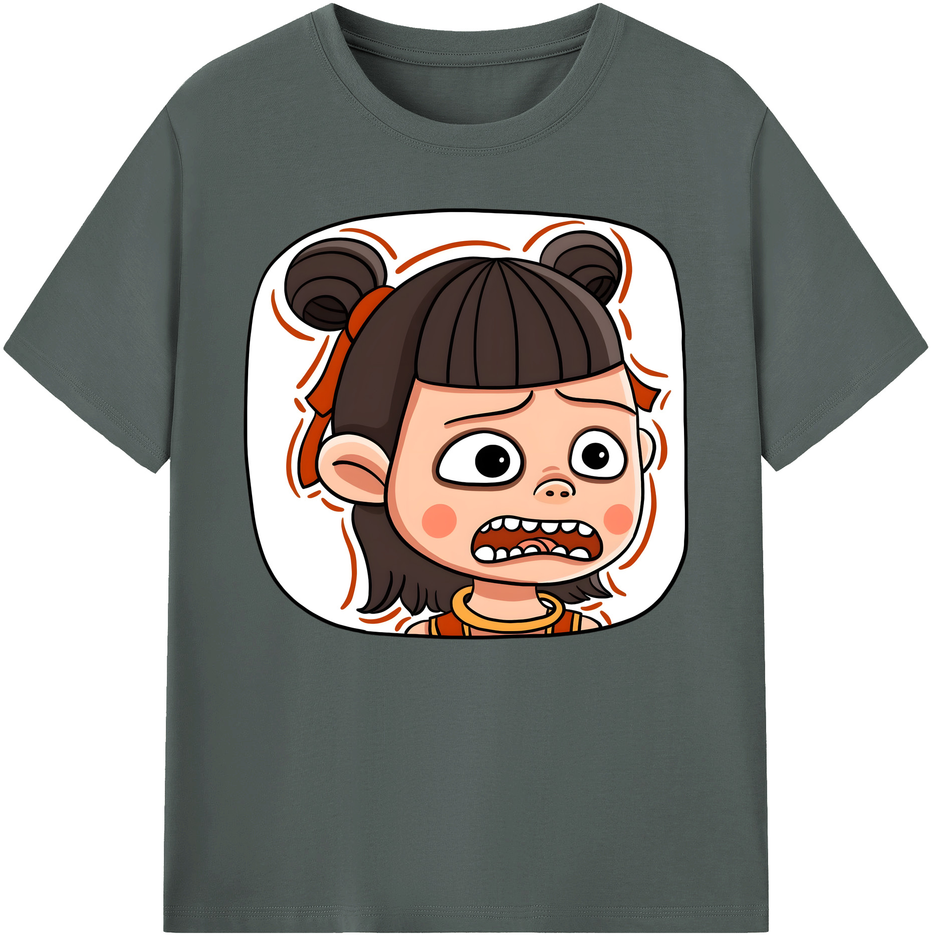 （画像用） Ne Zha 2 ナタ 魔童の大暴れ 綿100％ メンズ半袖Tシャツ｜肌触りやわらか＆通気性